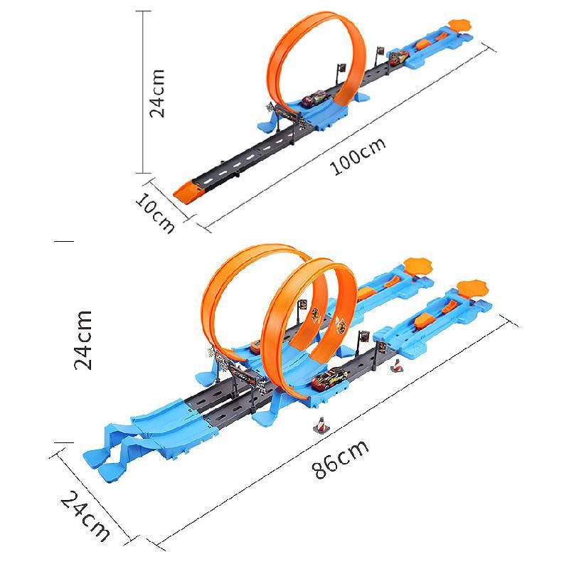 SpeedTrack - Loop Stunt Double Car Wheels Track Set - luvinly