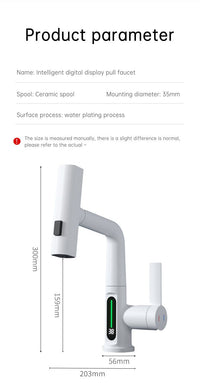 Thumbnail for SplashGlow - Multifunctional Bathroom Faucet With LED Temperature Display - luvinly