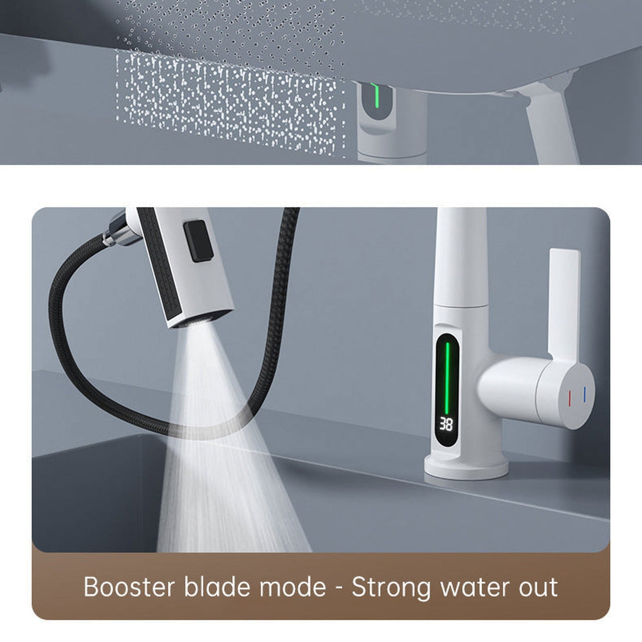 SplashGlow - Multifunctional Bathroom Faucet With LED Temperature Display - luvinly