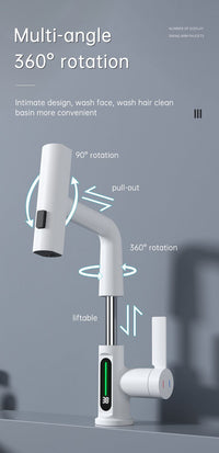 Thumbnail for SplashGlow - Multifunctional Bathroom Faucet With LED Temperature Display - luvinly