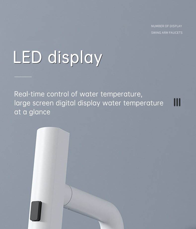 SplashGlow - Multifunctional Bathroom Faucet With LED Temperature Display - luvinly