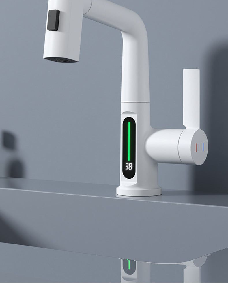 SplashGlow - Multifunctional Bathroom Faucet With LED Temperature Display - luvinly