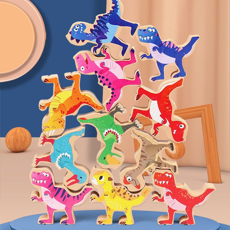 Stacked  Dinosaur Balancing Game - luvinly