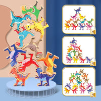 Thumbnail for Stacked  Dinosaur Balancing Game - luvinly