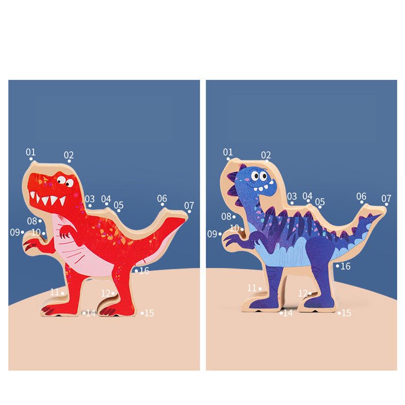 Stacked  Dinosaur Balancing Game - luvinly