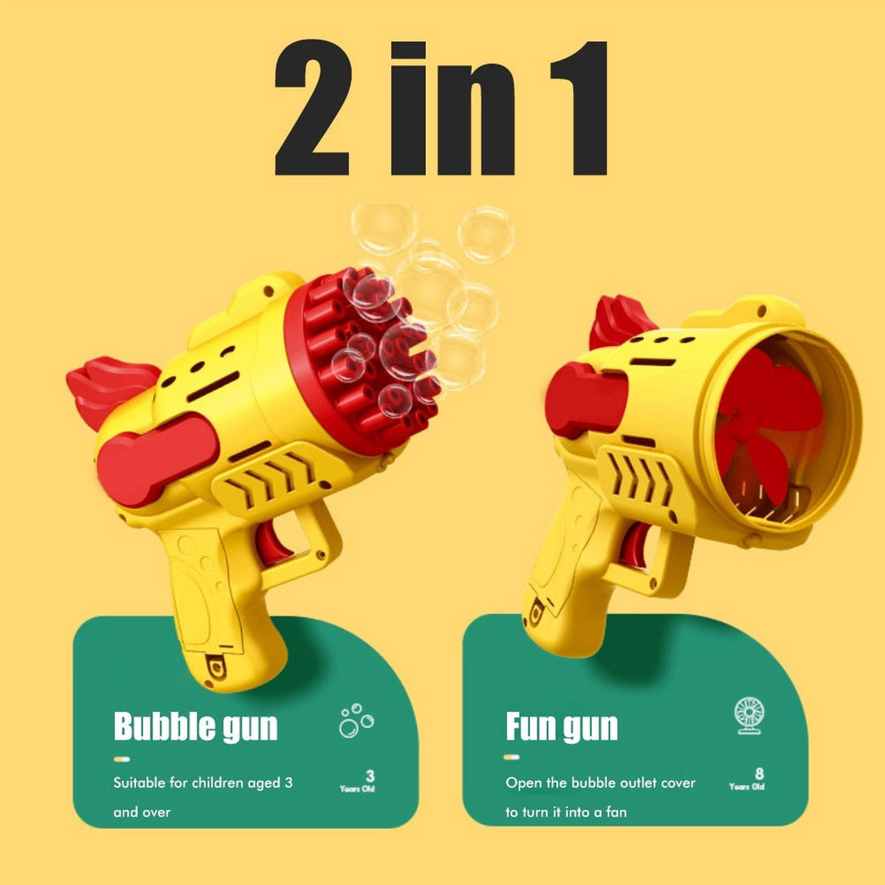 TankFlo - Bubble Machine Gun With Led Light Blower For Kids - luvinly