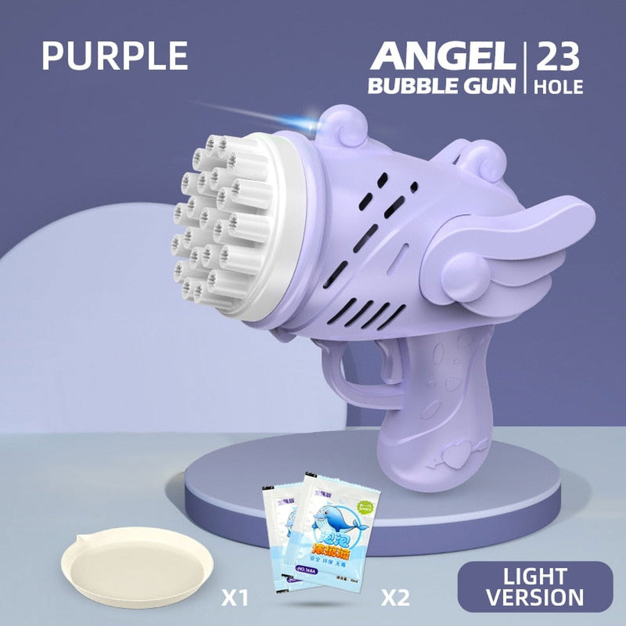 TankFlo - Bubble Machine Gun With Led Light Blower For Kids - luvinly