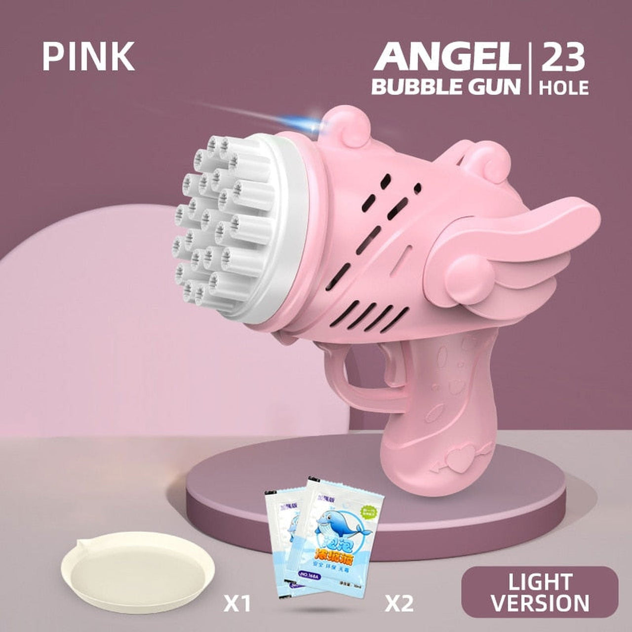 TankFlo - Bubble Machine Gun With Led Light Blower For Kids - luvinly