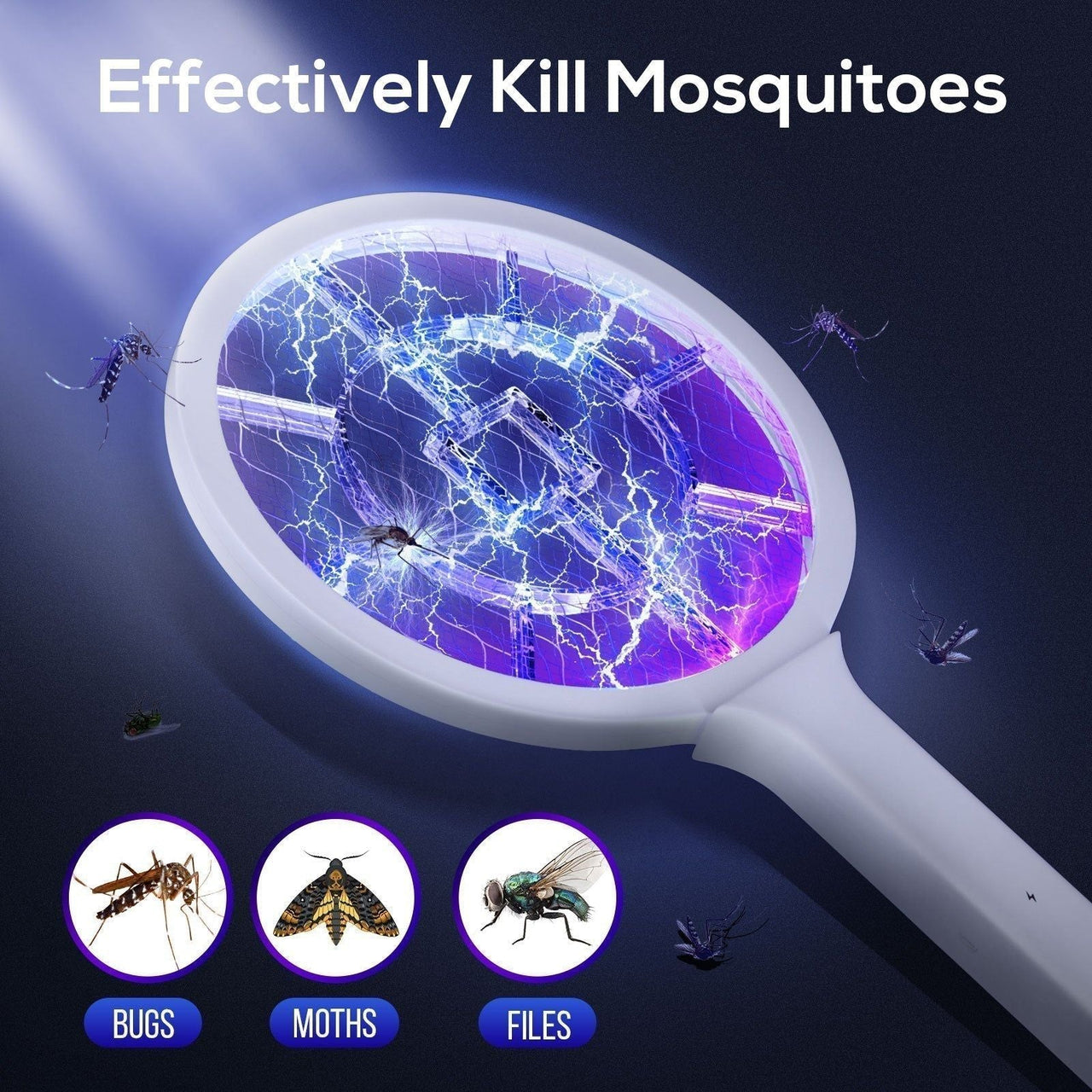 ZapDisc - 6 In 1 LED Display Smart Electric Mosquito Swatter - luvinly