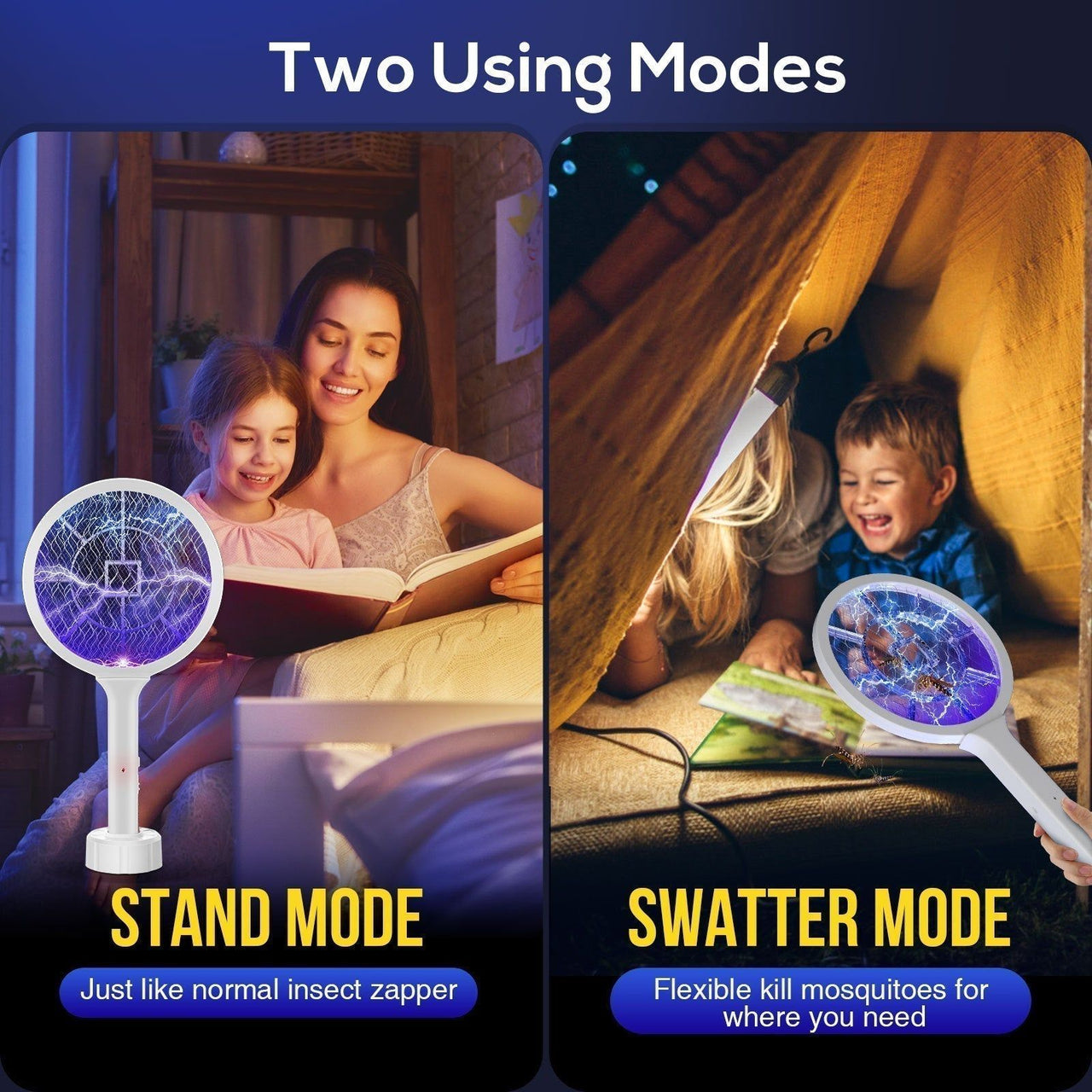 ZapDisc - 6 In 1 LED Display Smart Electric Mosquito Swatter - luvinly